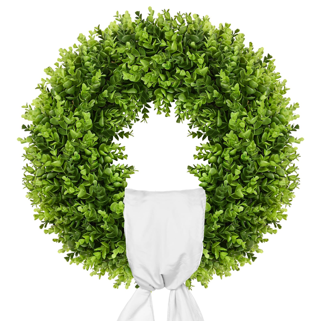 Nyah Evergreen Greenery Premium Artificial Wreath Navy