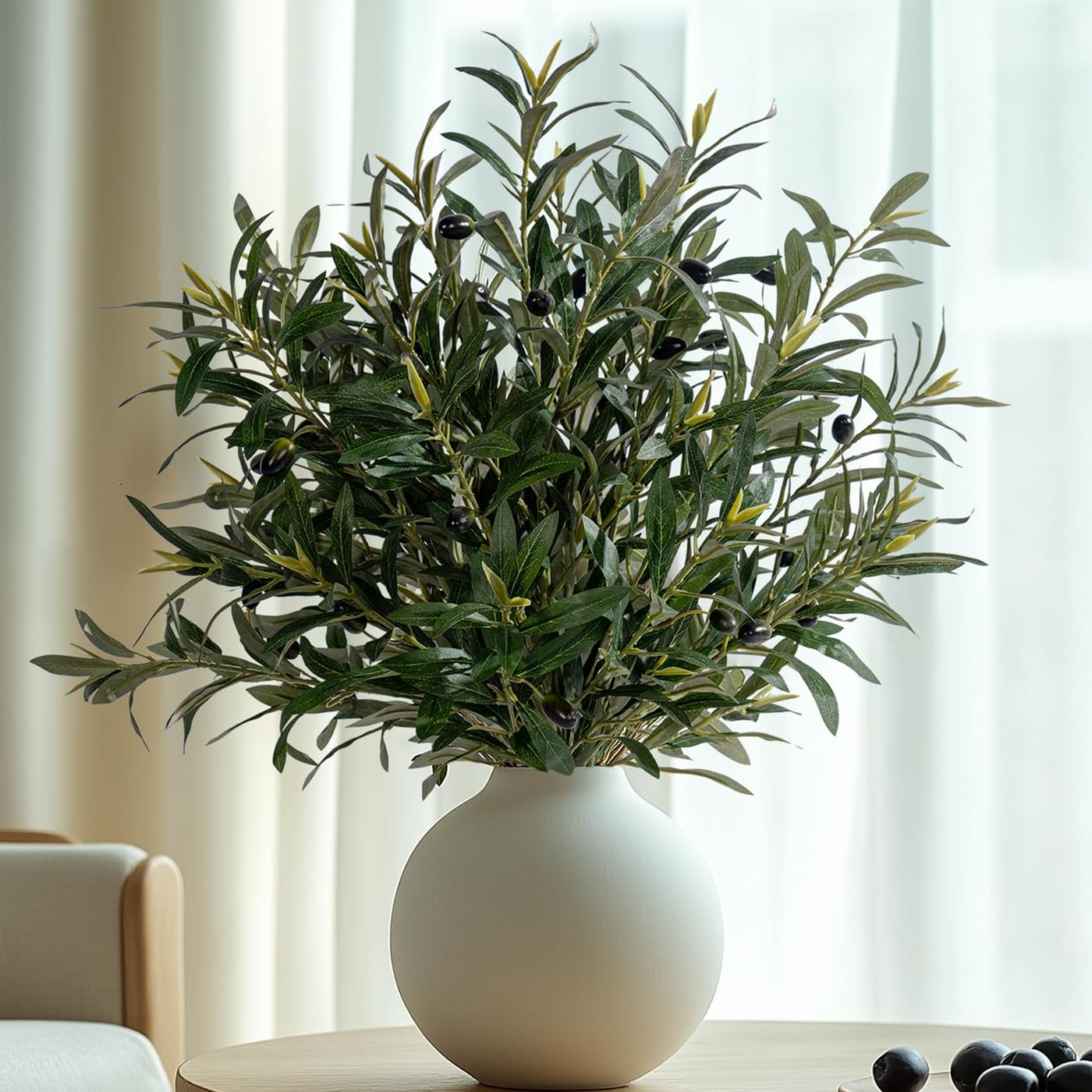 Faux Olive Branch Set 7 stems product photo