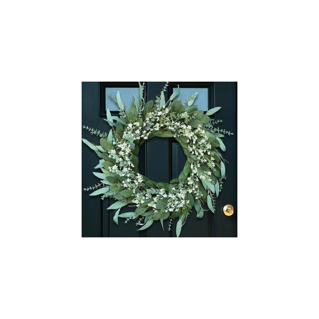 Nyah Evergreen Greenery Artificial Wreath Gray