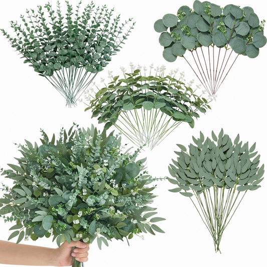 Nyah Evergreen Greenery Classic Faux Succulents Clear